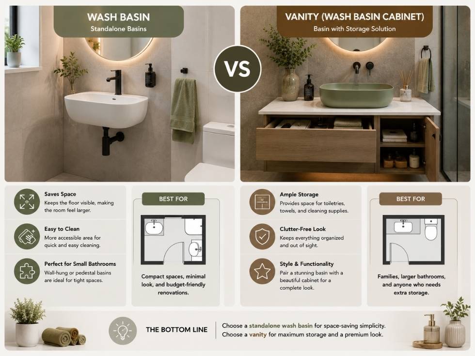 Contemporary wash basin cabinet - Beautiful Homes
