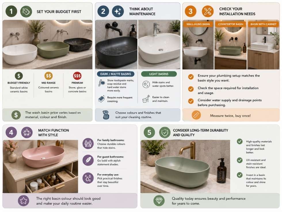 Contemporary wash basin colour design - Beautiful Homes