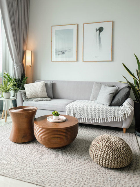 White Aesthetic Boho Living Room Corner – Beautiful Homes