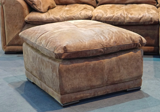 Brown Ottoman for Living Room - Beautiful Homes