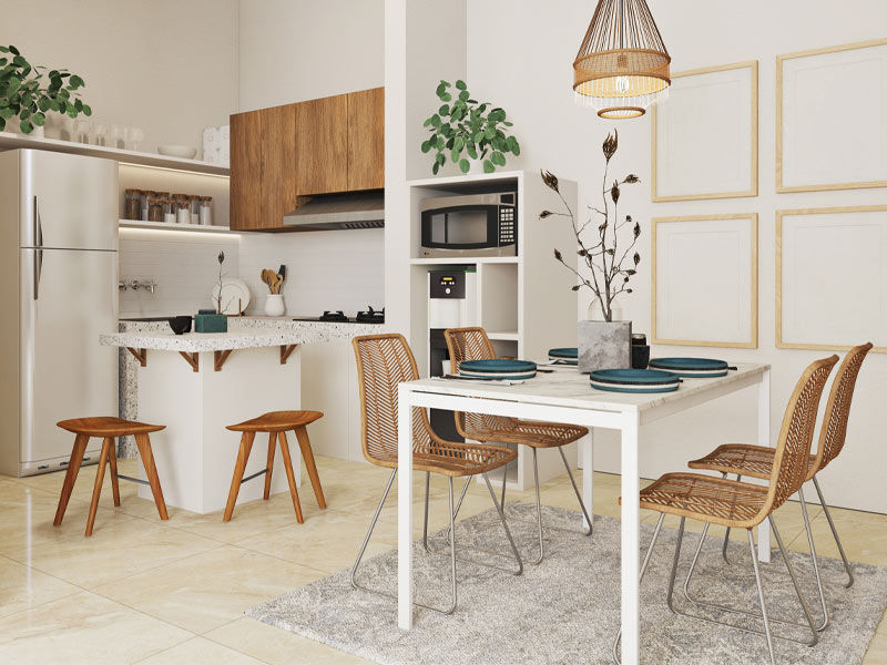 Small white dining table design - Beautiful Homes
