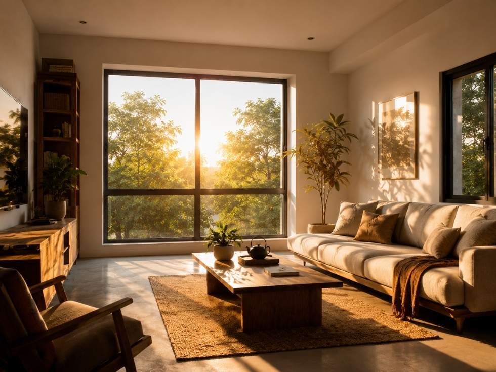 Sunlit living room with a large window and abundant natural light - Beautiful Homes