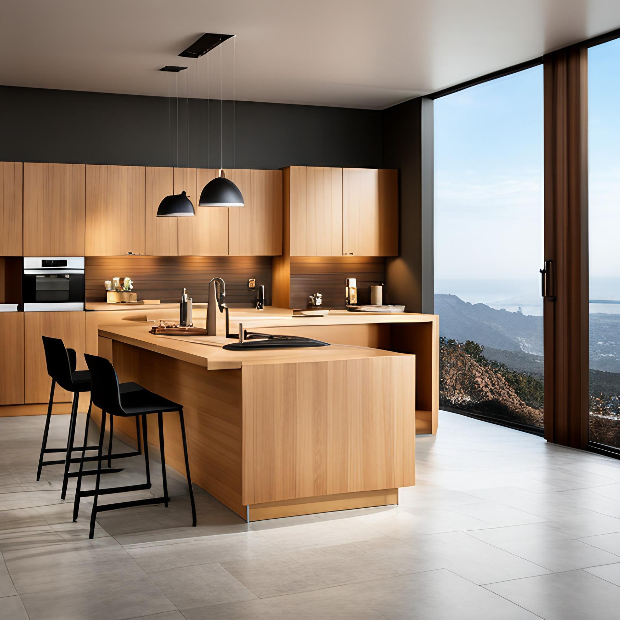 Modern wooden kitchen countertops - Beautiful Homes