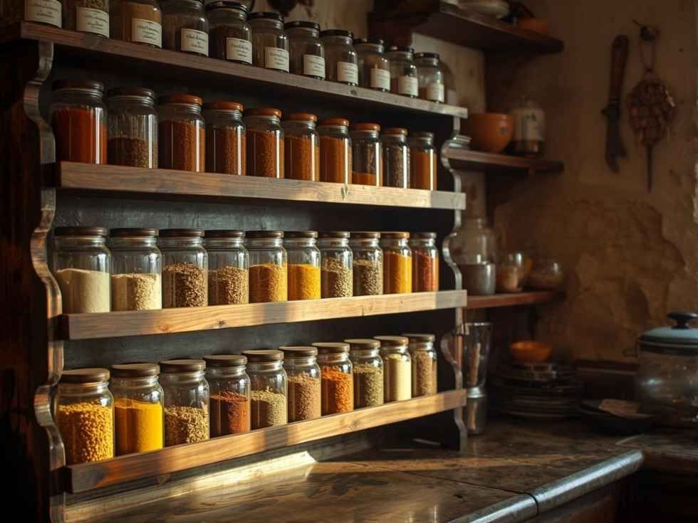 Contemporary benefits of  wooden kitchen rack design - Beautiful Homes