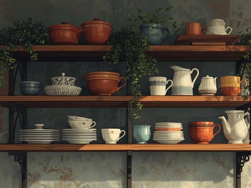 Contemporary kitchen wood rack design - Beautiful Homes