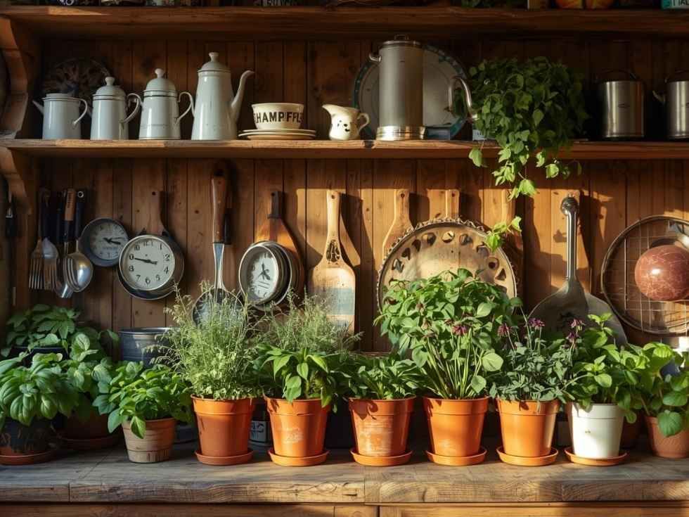 Contemporary rustic wooden kitchen rack design - Beautiful Homes