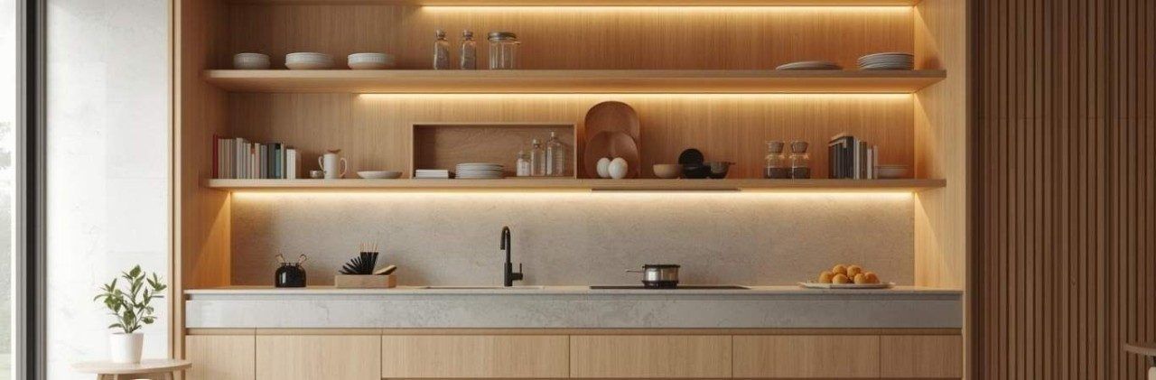 Contemporary wooden kitchen rack design- Beautiful Homes