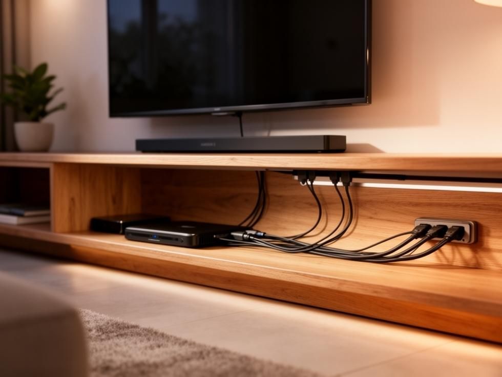 Contemporary classic wooden TV unit console - Beautiful Homes