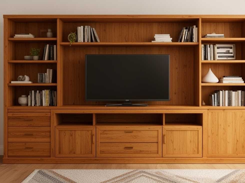 Contemporary classic wooden TV unit storage - Beautiful Homes
