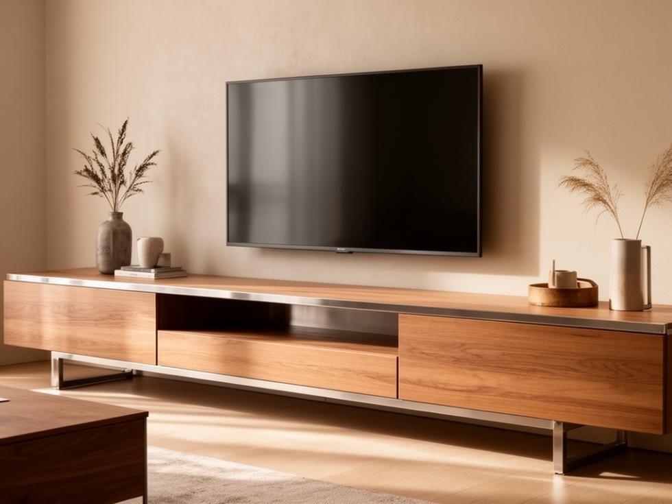 Contemporary classic wooden TV unit cabinet design - Beautiful Homes