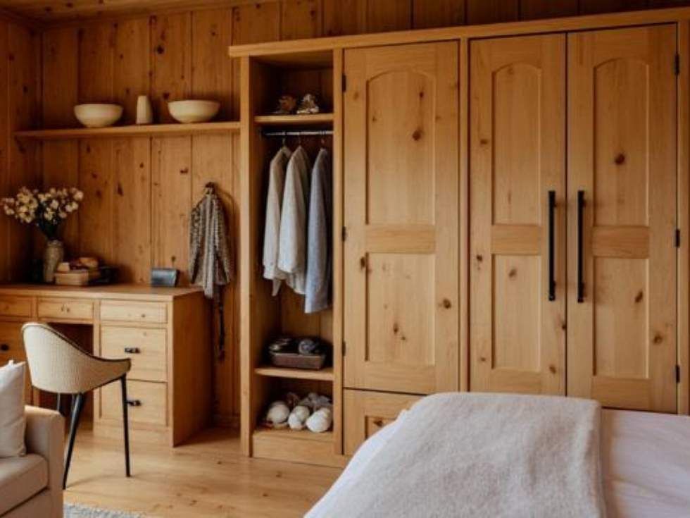 Contemporary solid wood wardrobe - Beautiful Homes
