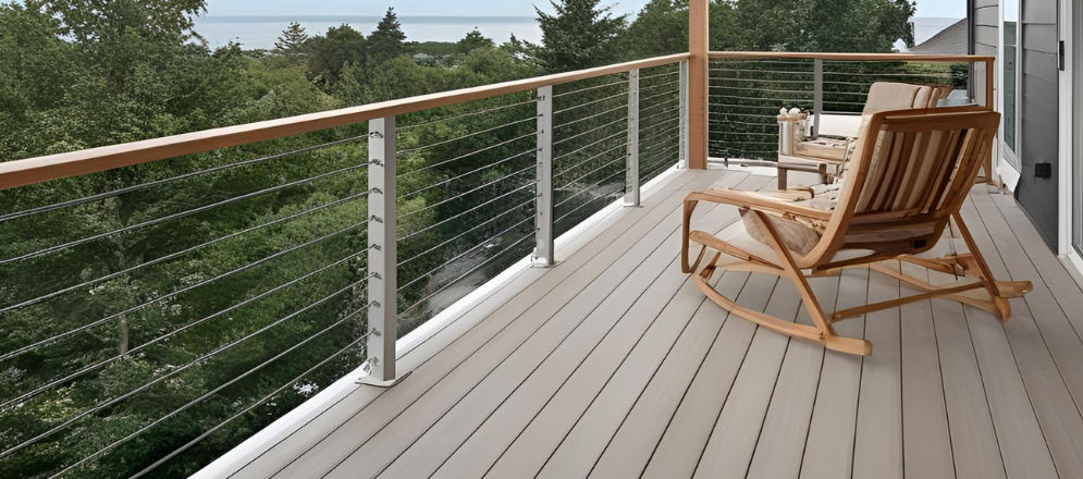 Cable railing for balcony design - Beautiful Homes