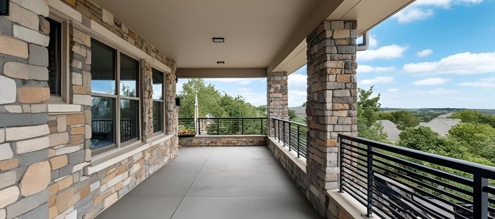 Stone and concrete balcony design to enhance your home - Beautiful Homes