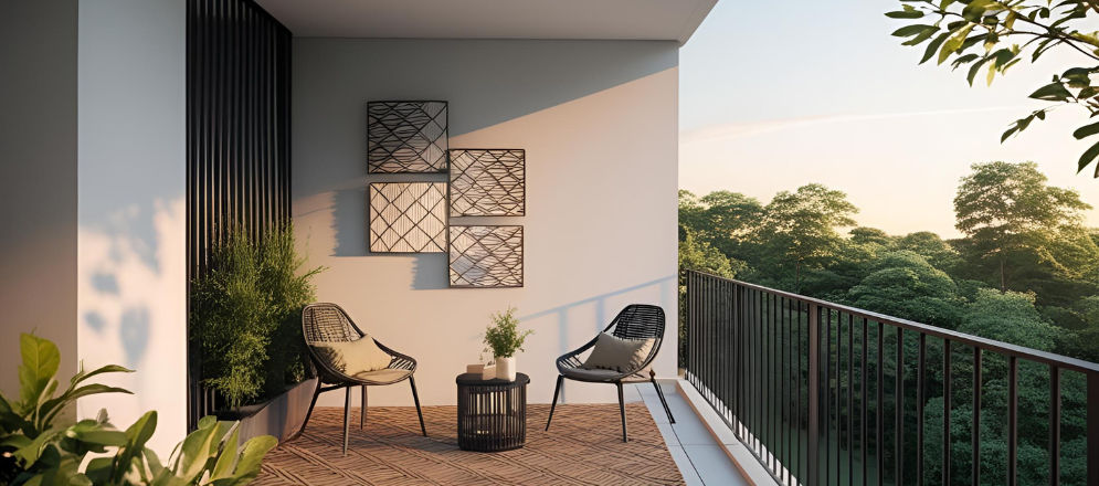 Wall décor for balcony design - Beautiful Homes
