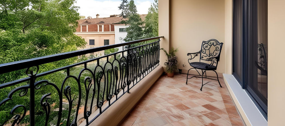 Wrought iron railing for balcony design - Beautiful Homes