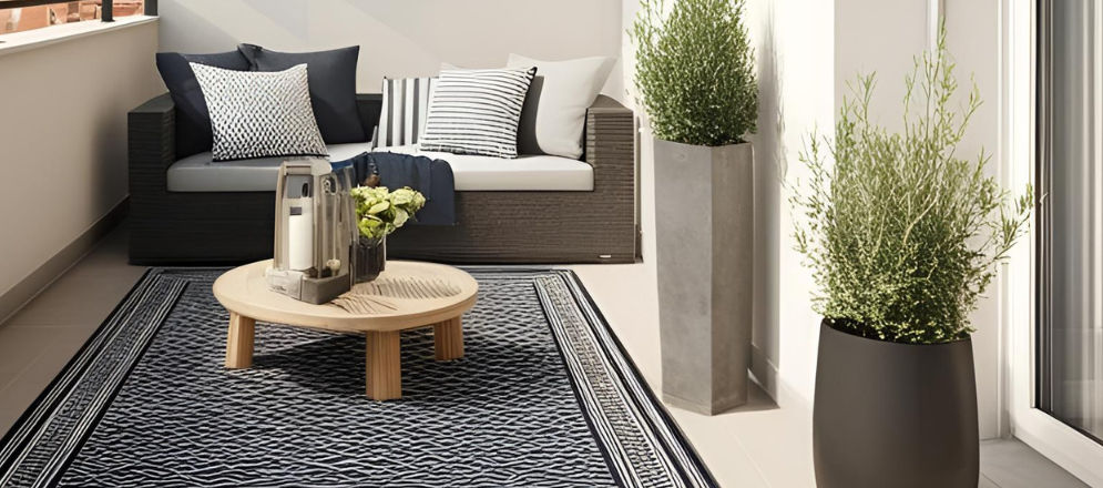 Corner seating for balcony design - Beautiful Homes