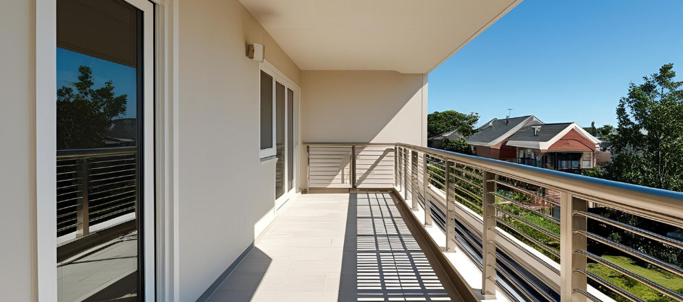 Stainless steel railing for balcony design - Beautiful Homes