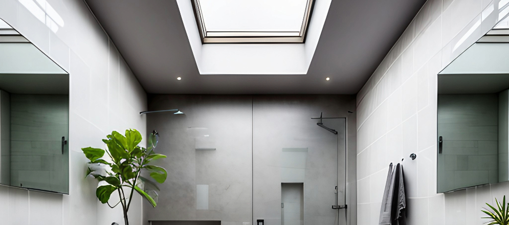 High placement window design for bathroom - Beautiful Homes