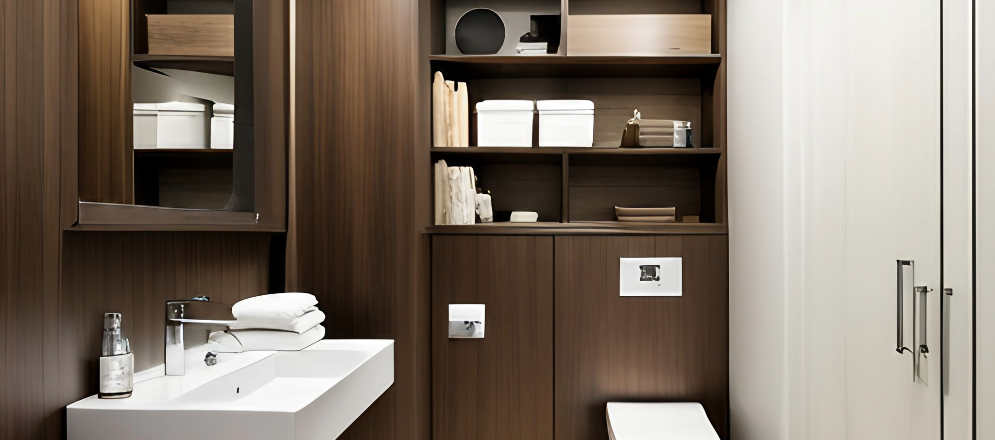 Wooden bathroom cabinet design - Beautiful Homes