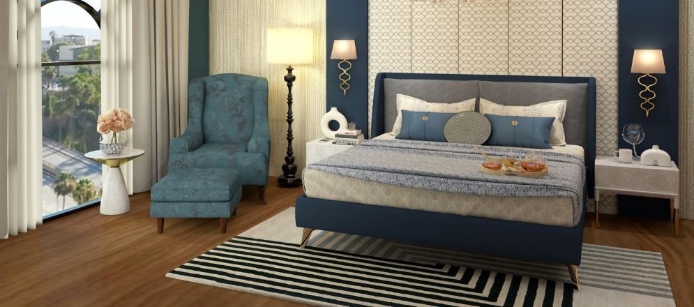 White & blue bedroom colour combinations - Beautiful Homes