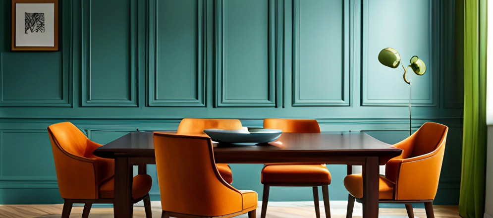 High contrast using Complementary Colours - Beautiful Homes