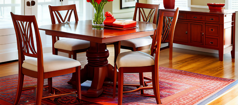 Define your dining space & add warmth using a rug - Beautiful Homes