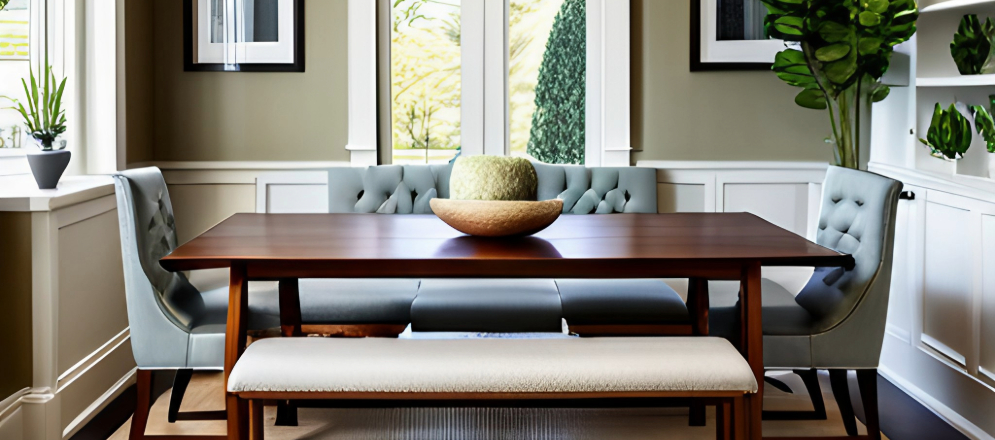 Space saving dining table with benches - Beautiful Homes