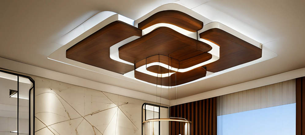 Modern Geometric Design Ceiling - Beautiful Homes
