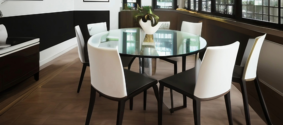 A glass design dining table for a modern touch - Beautiful Homes
