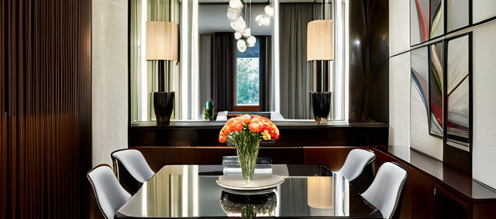 A large statement mirror for your dining room wall - Beautiful Homes