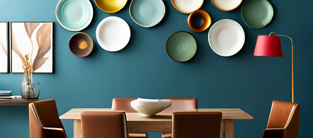 Decorative plate wall for dining room wall decor - Beautiful Homes