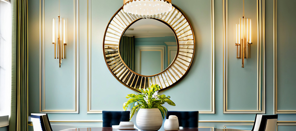 Trendy Round Mirrors for your dining room - Beautiful Homes