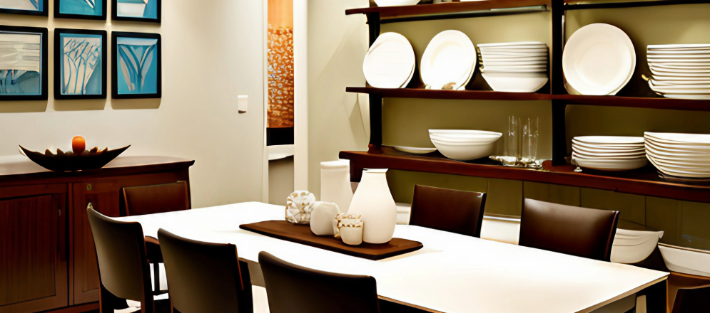 Wall-Mounted Plate Racks - An innovative dining room crockery unit design - Beautiful Homes