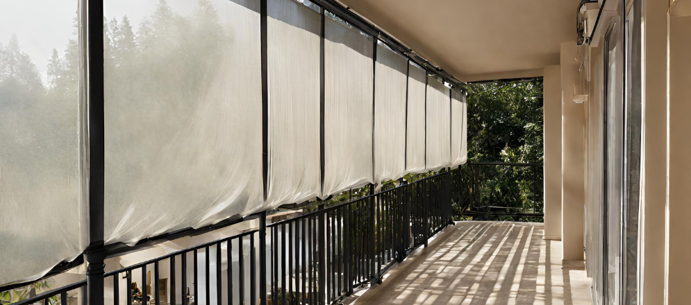 Modern transparent plastic sheet for balcony - Beautiful Homes