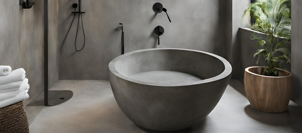 Contemporary shower cement floor design - Beautiful Homes