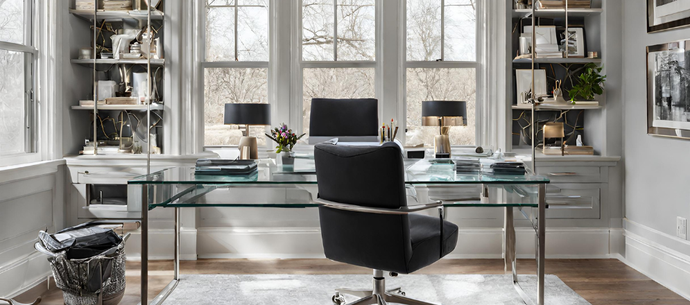 Contemporary designs for glass home office desk - Beautiful Homes