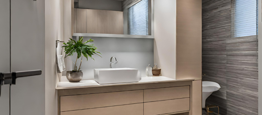 Contemporary laminate for bathroom vanity design - Beautiful Homes