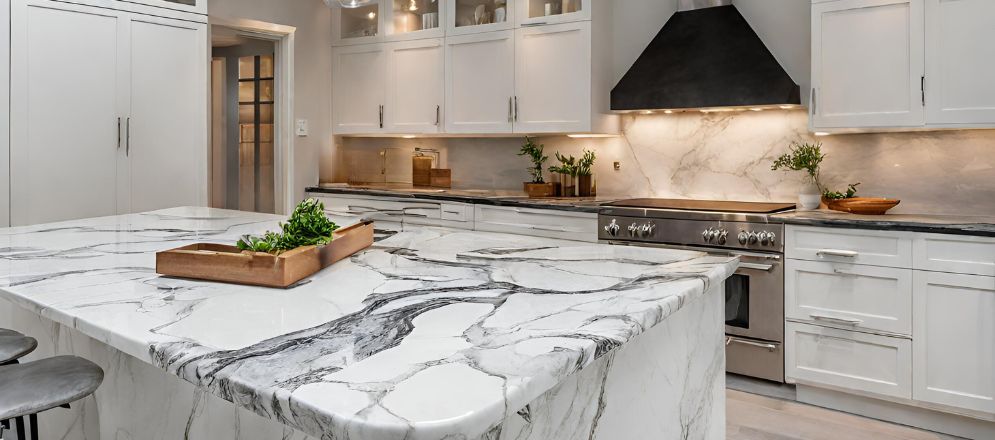 Marble kitchen slab for modern homes - Beautiful Homes