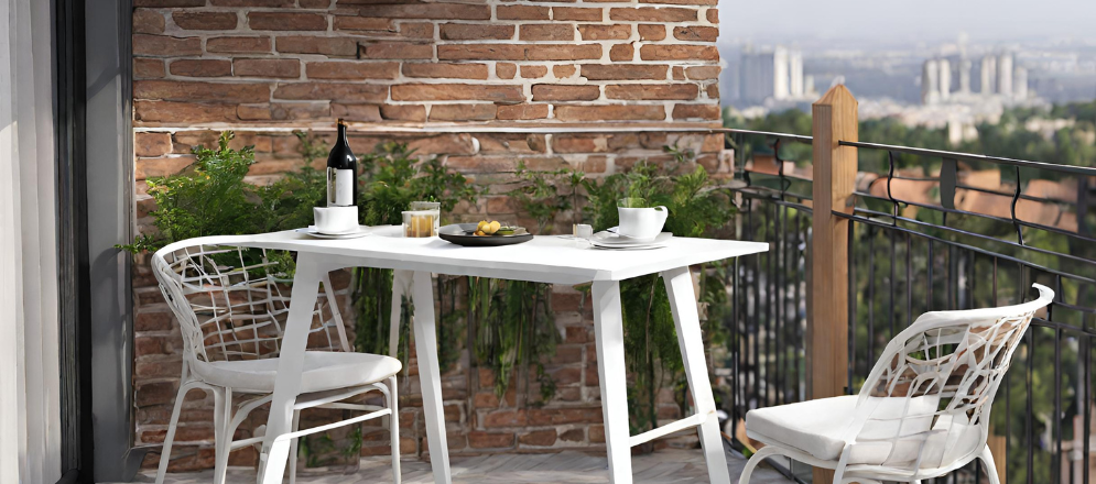 Metal table design for balcony - Beautiful Homes
