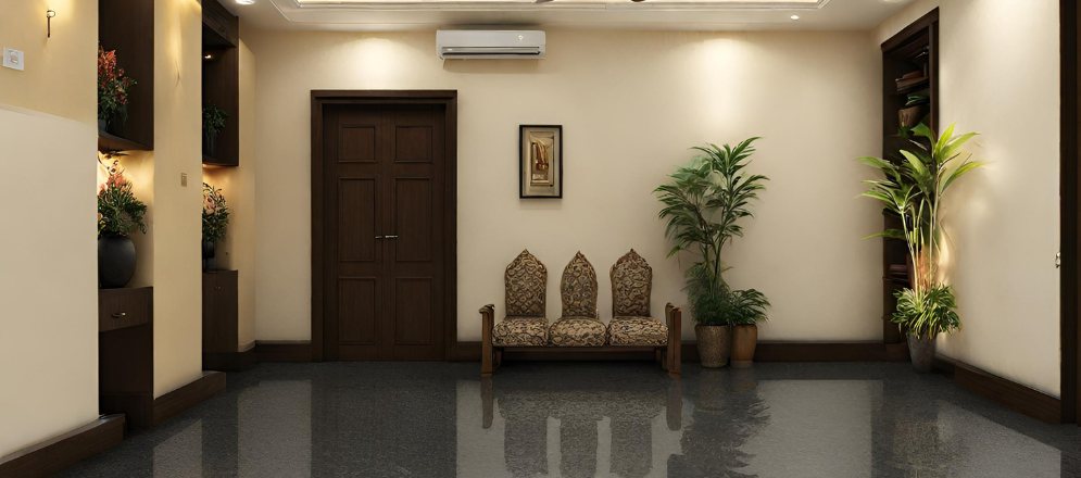 Contemporary pooja room granite flooring - Beautiful Homes