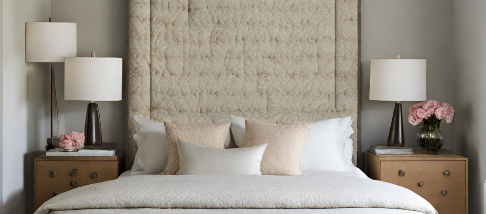 Simple upholstered bed with frame - Beautiful Homes