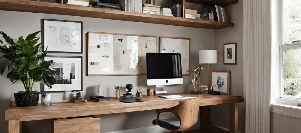 Contemporary designs for wooden home office desk - Beautiful Homes