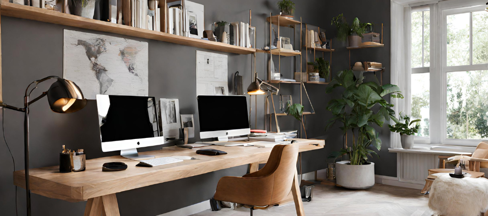 Contemporary home office desk designs - Beautiful Homes