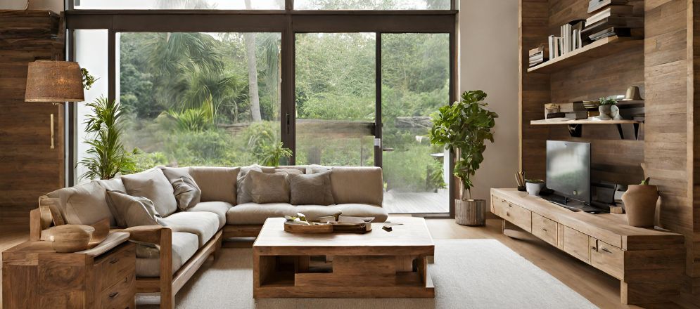 Simple living room wooden furniture design - Beautiful Homes