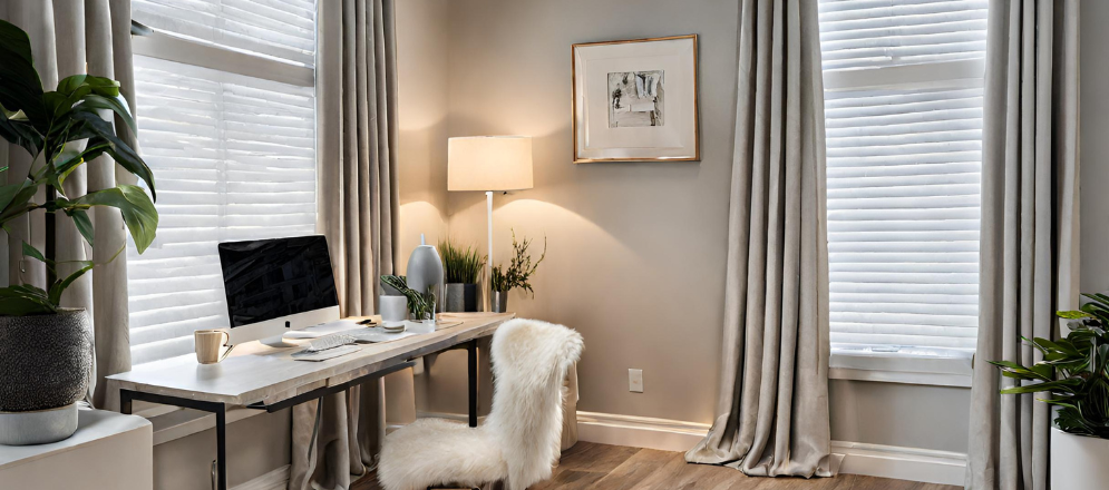 Home office curtains - Beautiful Homes