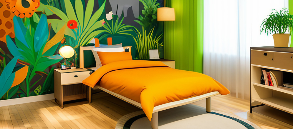 Colourful Jungle Theme Kids Room - Beautiful Homes