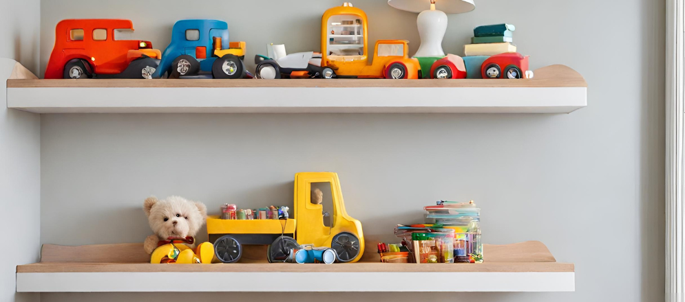 Simple Kids Room Wall Shelves - Beautiful Homes