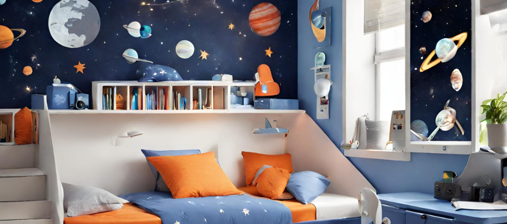 Fantastic Space Theme Kids Room - Beautiful Homes