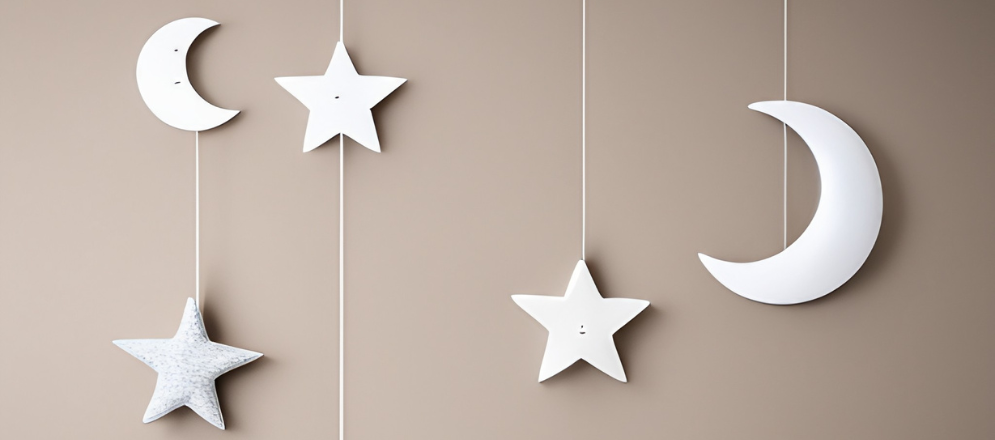 Kids Room Star Moon Wall Hanging - Beautiful Homes