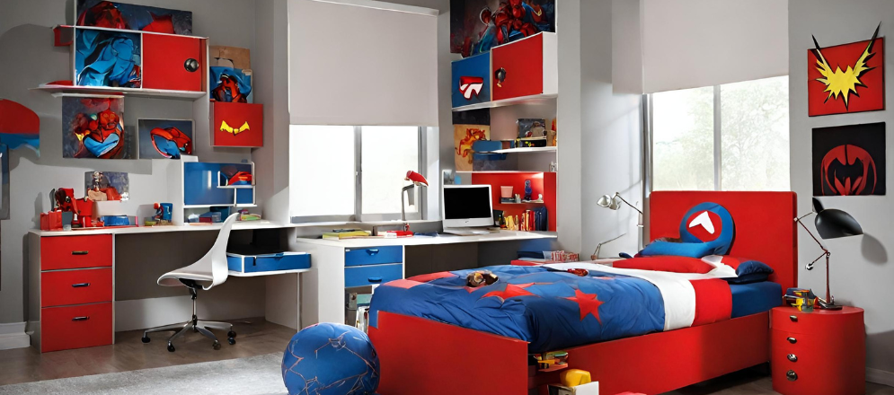 Inspiring Superhero Theme Kids Room - Beautiful Homes